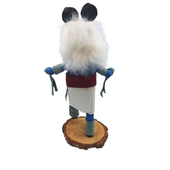 Kachina Handmade Doll Signed 7 Inch Bear AM Native American Indian Art Wood - Picture 6 of 10